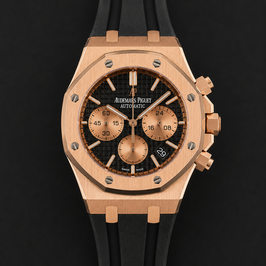 Audemars Piguet Royal Oak Chronograph Rose gold Black dial