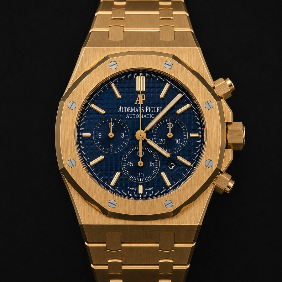 Audemars Piguet Royal Oak Chronograph Gold and blue dial