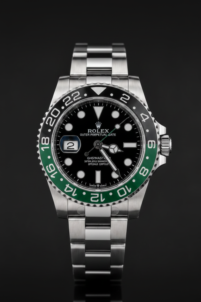 Stainless steel Rolex GMT-Master I/Green and Black