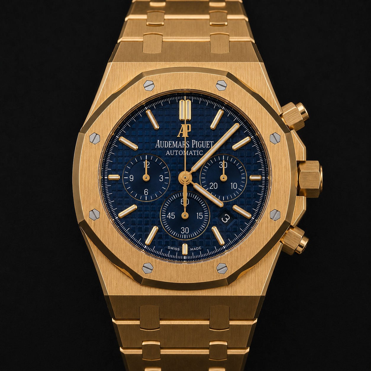 Audemars Piguet Royal Oak Chronograph Gold and blue dial